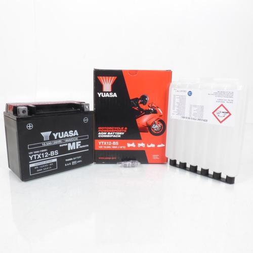 Batterie Yuasa Pour Moto Kawasaki 650 Versys 2007 À 2008 Ytx12-Bs Neuf