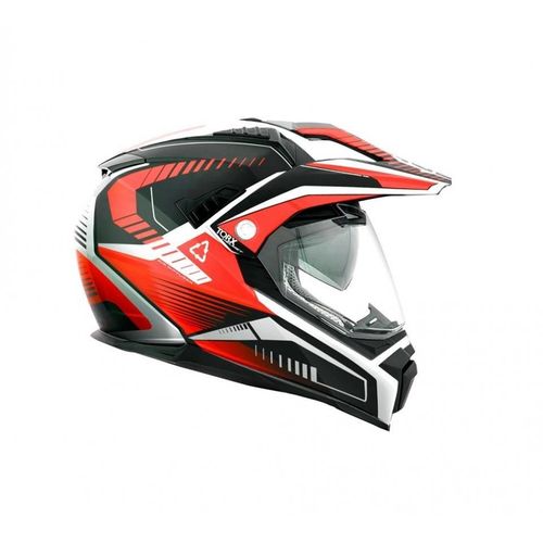 Casque Cross À Écran Visière Torx Dundee V Red Pour Moto Taille S 55-56cm Neuf