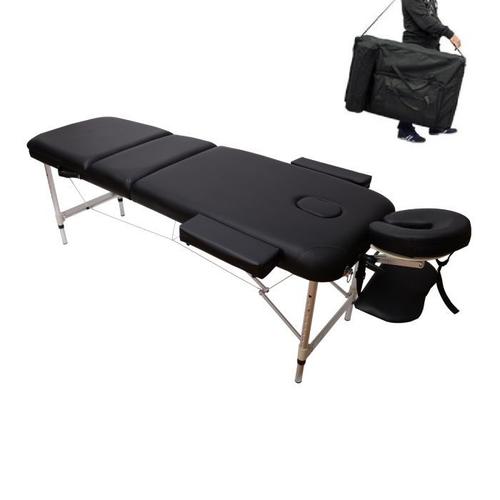 Bc-Elec - 5550-3063 Table De Massage Pliante En Aluminium 210x80x80cm, Noir, + Sac, Max. 120kg