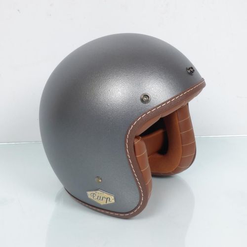 Casque Jet Gris Mat Torx Pour Homme / Femme Taille L Wyatt Earp Broken Grey