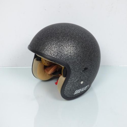 Casque Jet Gris Pour Homme Femme Torx Taille L Harry Glitter Matt Anthracite