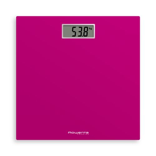 Rowenta Premiss Bs1403 Carré Rose Pèse-Personne Électronique