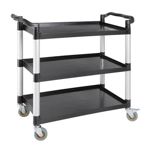 Bc-elec - GX-032B Chariot de Service à roulettes, Desserte de cuisine, Servante 3 étages avec freins, 107x50x97cm