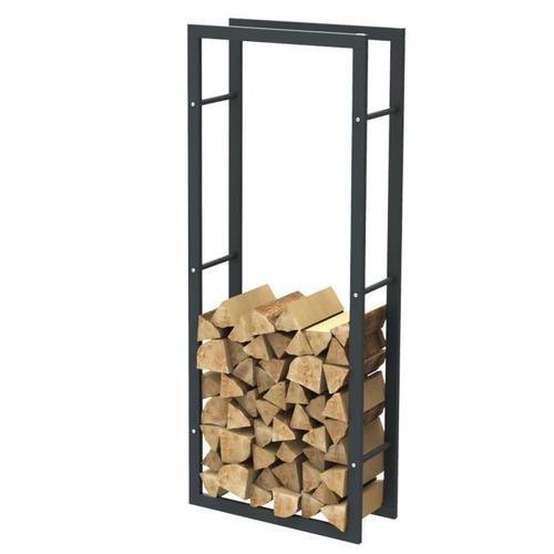 Bc-Elec - Hhwpf0004 Rangement À Bois En Acier Noir 150*60*25cm, Rack Pour Bois De Chauffage, Range-Bûches