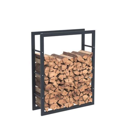 Bc-Elec - Hhwpf0021 Rangement À Bois En Acier Noir 100*80*25cm, Rack Pour Bois De Chauffage, Range-Bûches