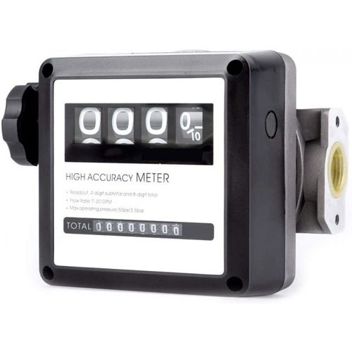 Varan Motors - NEFWM-03 Débitmètre mécanique compteur pour pompe de transfert de fluide Diesel, Huile Eau Adblue 20-120l/min, 1''