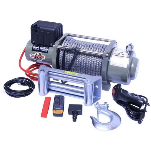 Varan Motors - var-sc16800 Treuil électrique 12V 7620KG 4200W, Treuil à câble longueur 28m Ø12.0mm