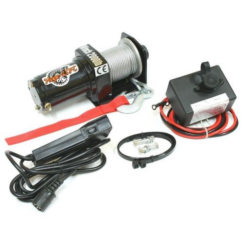 Varan Motors - var-p2000-1a Treuil électrique 12V 907Kg / 1814Kg 700W, Treuil à câble longueur 15m Ø4mm