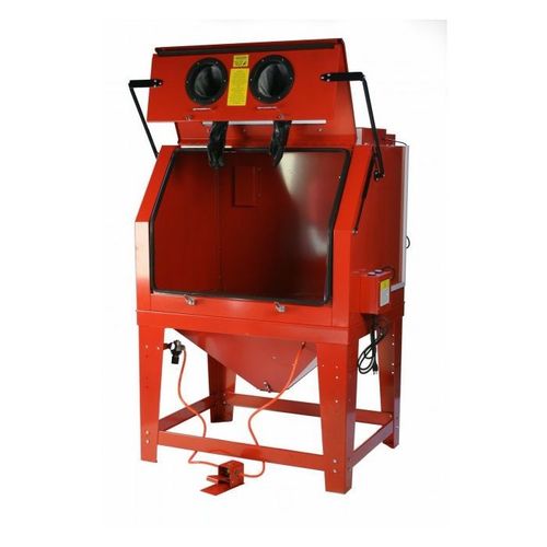 Varan Motors - SB990L Cabine de sablage, microbilleuse, sableuse à manchons professionnelle 990 litres avec Aspiration