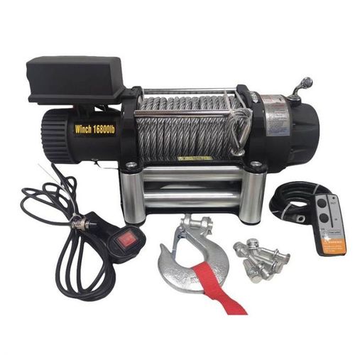 Varan Motors - SC16-8X-2 Treuil électrique 12V 7620KG 4500W, Treuil à câble longueur 26m Ø11mm