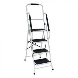 Varan Motors - CQX804-2 Escabeau avec main courante et poignée haute, escabelle à 4 marche,158cm de haut, stable et pieds antidérapants
