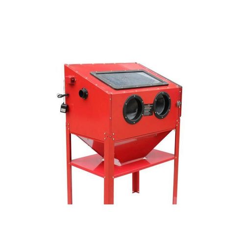 Varan Motors - NESB-16D Cabine de sablage, microbilleuse, sableuse à manchons professionnelle 220 litres avec Accessoires