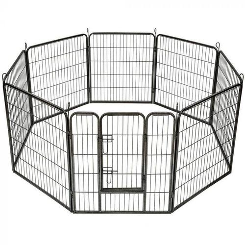 Bc-Elec - 5663-1305 Parc À Chiots, Enclos Pour Chiens Et Autres Animaux, 8 Panneaux 80x80, Modulable