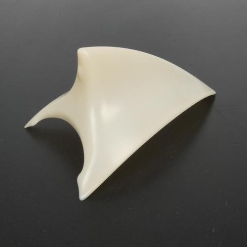 Aileron Coiffe Crête Spoiler Blanc Adhésif Pour Casque De Moto Cross Enduro Tt