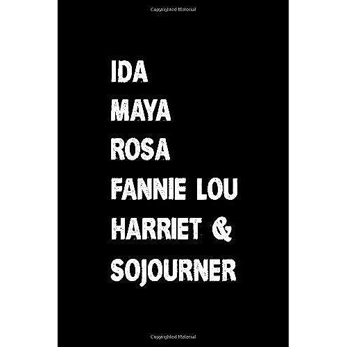 Ida Maya Rosa Fannie Lou Harriet & Sojourner: Black History Notebook | Kwanzaa Gift | African American Women Writing Journal | Drawing, Writing, Note ... | Blank Lined Ruled 6 X 9 110 Page Notebook
