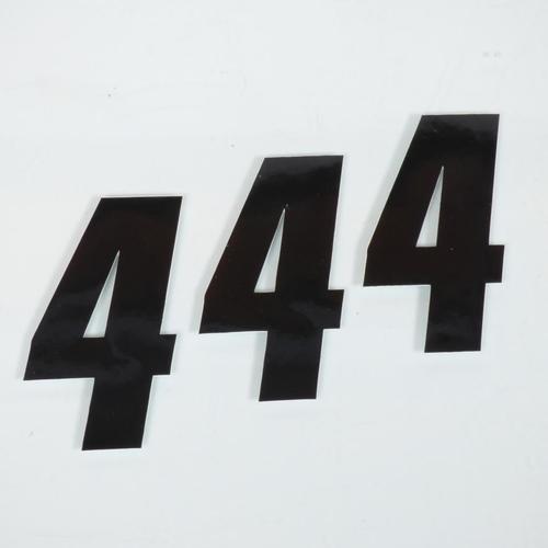 3 Sticker Autocollant Numéro De Course Quatre 4 Noir Blackbird 100x50 Pour Moto Cross