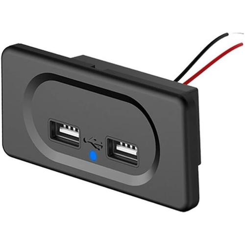 DC 5V 3.1A Chargeur de voiture double USB, adaptateur de charge 2 ports USB  pour téléphone portable, tablette, appareils Android, PDA, GPS