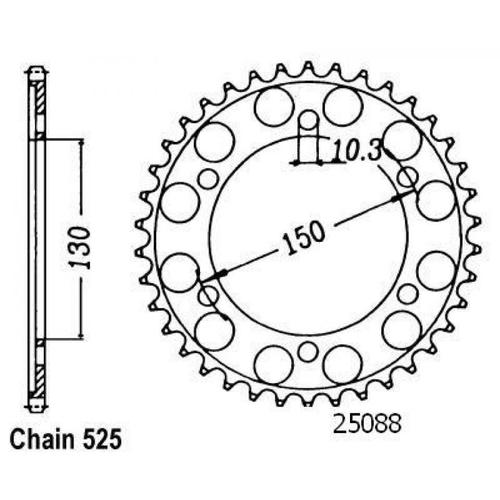 Couronne De Transmission Sifam Pour Moto Yamaha 900 Tdm Abs 2006 À 2013 Neuf