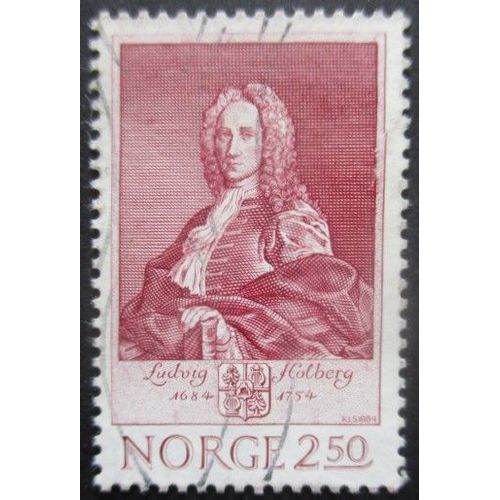 Norvege N°866 Ecrivain Danois Ludvig Holberg Oblitéré