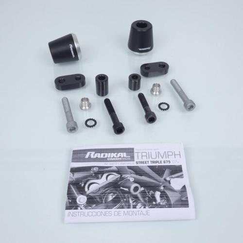 Tampon Pare Carter Radikal Pour Moto Triumph 675 Street Triple 2007 À 2012 Eq613plus