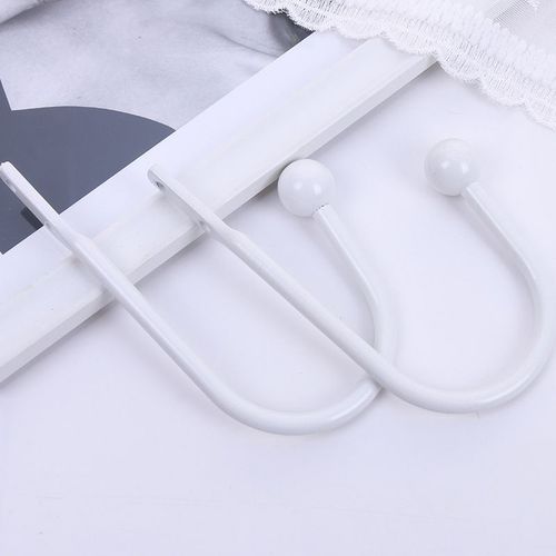 2 Pièces Attaches De Rideaux Crochets De Fenêtre Décoratifs Embrasses De Rideau Crochets De Retenue De Rideau En Métal Pour Crochets De Rideau Lourds Et Légers Crochet - Blanc