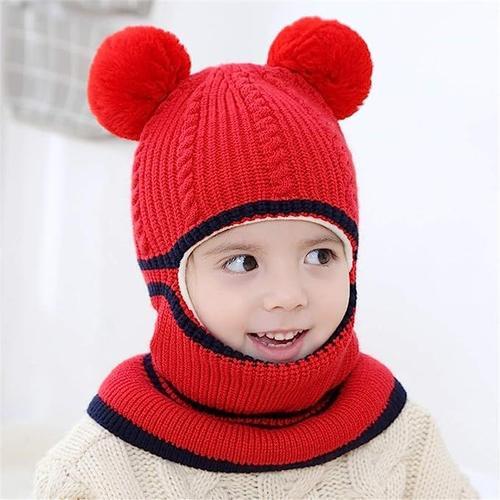 Cagoule pour bébé en tricot, cagoule en laine, bonnet d'hiver
