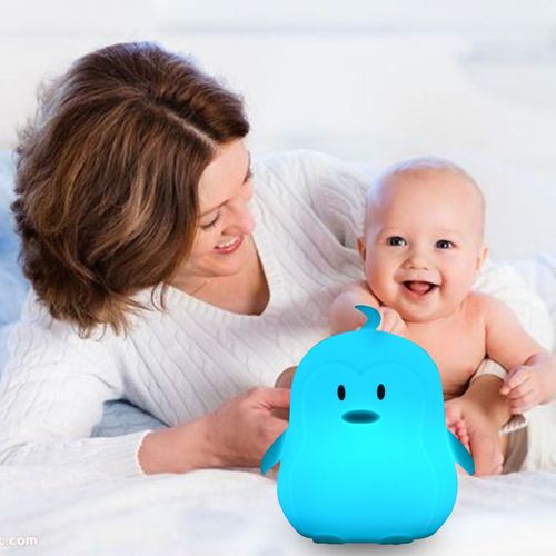 Pingouin, Veilleuse Pour Enfants, Veilleuse En Silicone Pour Bébé Et Tout-Petit, Veilleuse Spongieuse Pour Chambre D'enfant, Veilleuse Animal Pour Filles Et Garçons, Lampe Kawaii, Lampes Mignonnes Pou
