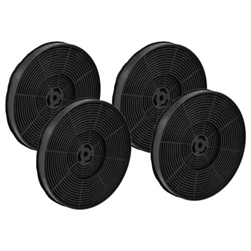 vhbw 4x Filtres à charbon actif compatible avec Respekta CH 77090 W hotte aspirante - 17,5 cm