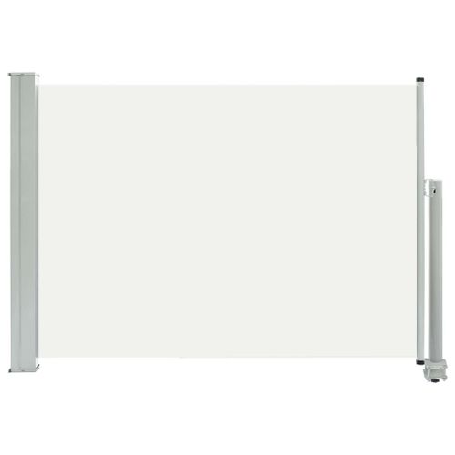 Auvent Paravent Store Brise-Vue Latéral Rétractable De Patio Jardin Terrasse Balcon Protection Visuelle Écran 80 X 300 Cm Crème Helloshop26 02_0007395