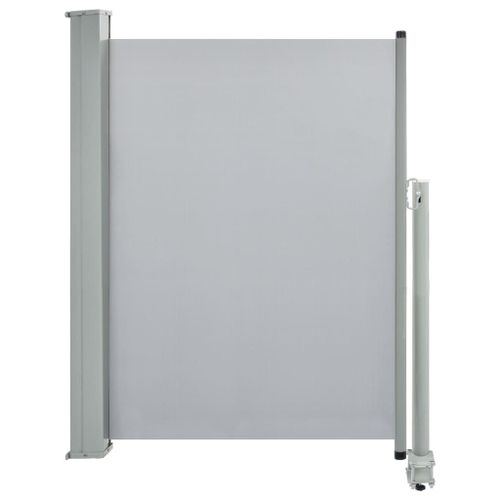 Auvent Paravent Store Brise-Vue Latéral Rétractable De Patio Jardin Terrasse Balcon Protection Visuelle Écran 100 X 300 Cm Gris Helloshop26 02_0007178