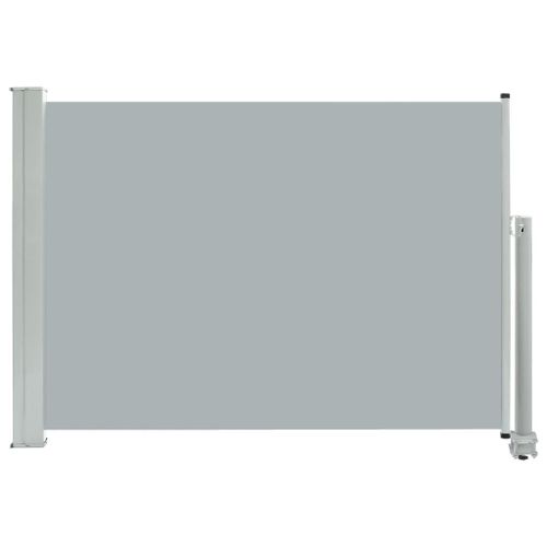 Auvent Paravent Store Brise-Vue Latéral Rétractable De Patio Jardin Terrasse Balcon Protection Visuelle Écran 80 X 300 Cm Gris Helloshop26 02_0007396