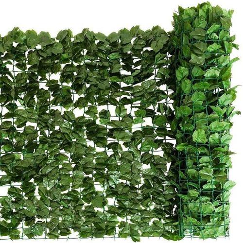 Costway Haie Artificielle, Brise-Vue 150 X 300 Cm Anti-Uv, Grillage Vegetal Artificiel Feuillage Réaliste Pe, 10 Attaches Zippées