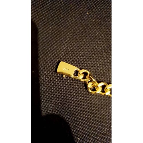 Gourmette Recouvert Or 24 Carats ( Plaquée Or )