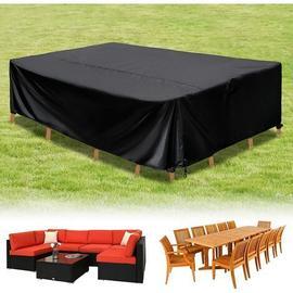 Housses de Meubles 123x123x74cm, Housse Salon de Jardin Imperméable, Housse  de Protection Meubles Couverture de Jardin pour Table, Canapé, Inclinable,  Chaises, Noir 