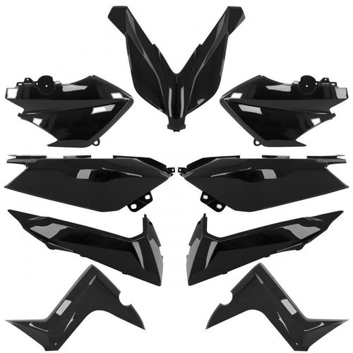 Kit Carénage P2r Pour Scooter Yamaha 250 X-Max 2014 À 2017 10 Pieces Noir Brillant Neuf