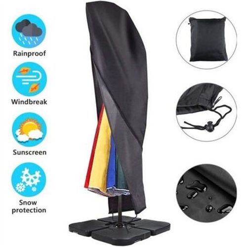 Housse De Protection Pour Parasol Housse De Parasol Déportée Noire 265x50x40cm Pratique