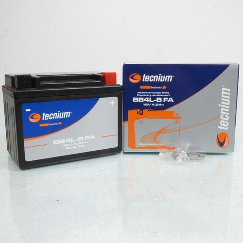 Batterie Sla Tecnium Pour Scooter Peugeot 50 Buxy - Etrier Ajp 1994 À 1997 Yb4l-B / 12v 4ah Neuf