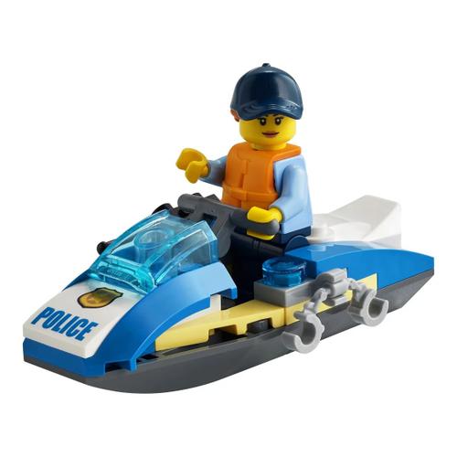 Lego City - 1 Personnage, 1 Jet Ski Et Accessoires - 33 Pièces
