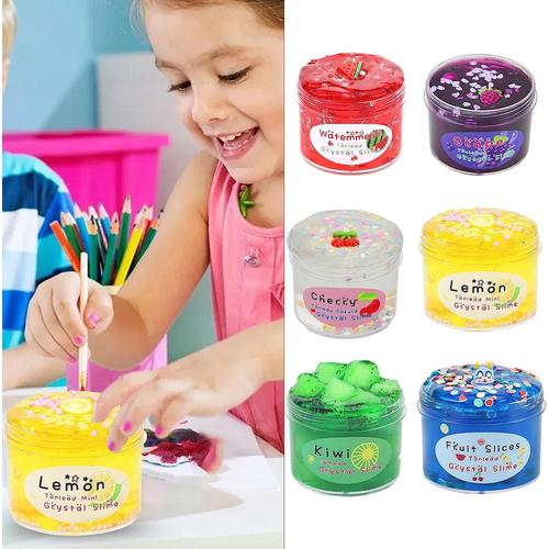 Slime Enfant,Crystal Slime,Soft Jelly Clay Non-Sticky Slime, Clear