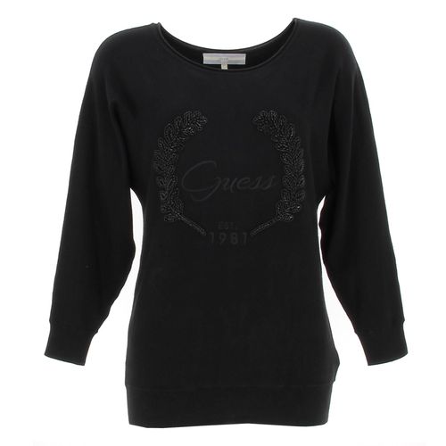 Pull Fin Guess Ls Marion Batsleeve Logo Swtr Noir