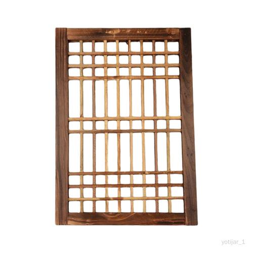 Cadre de fenêtre en bois treillis fenêtre décoration murale pour l'escalade de Simple vieux Style Vintage facile à accrocher léger 52cmx36cm