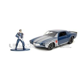 Jada Toys 1/32 33073bl Chevrolet Camaro With Winter Soldier Figure - 1973 Diecast Modelcar-Jada Toys