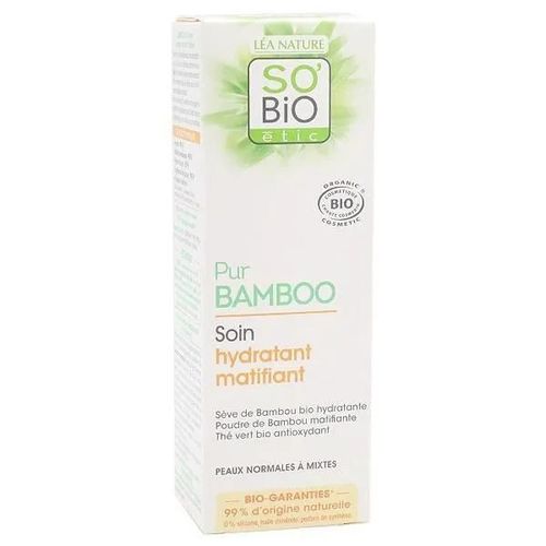 So Bio Etic - Soin Hydratant Matifiant, Peaux Normales À Mixtes, Pur Bamboo 50 Ml 