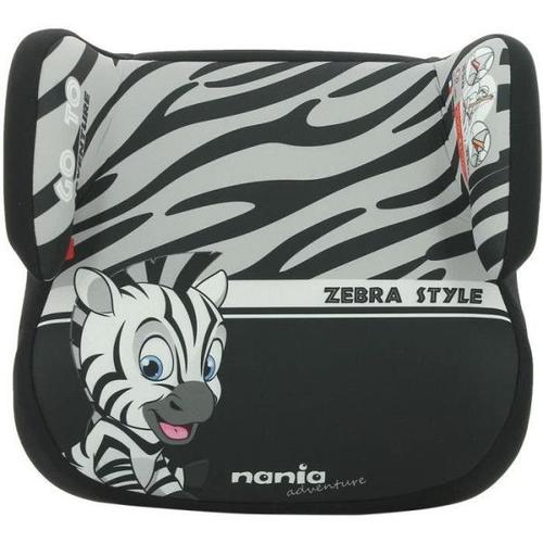 Siege Auto Rehausseur Bas Nania Topo - Isofix - Groupe 3 (22-36 Kg) - Zebre - Fabriqué En France