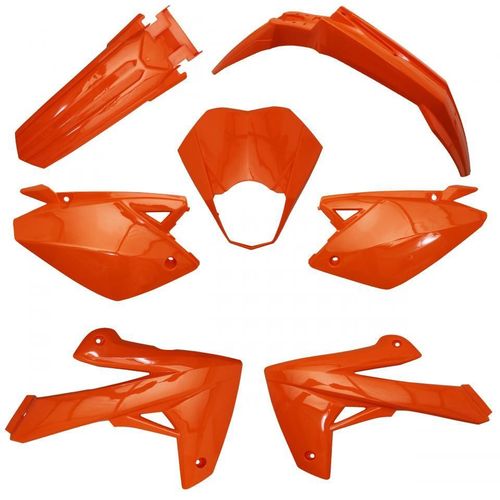 Kit Carénage Plastique Orange P2r Pour Moto Rieju 125 Marathon Pro Sm 2013 Neuf