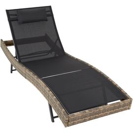 Chaise Longue En Rotin Moana - Marron Naturel