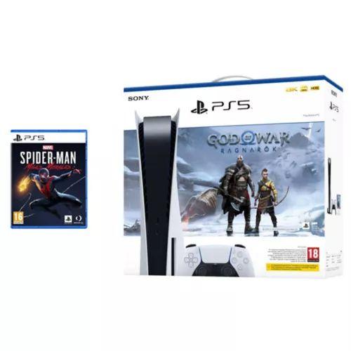 Pack Console Sony Playstation 5 Standard God Of War Ragnarok + Jeu Spider-Man