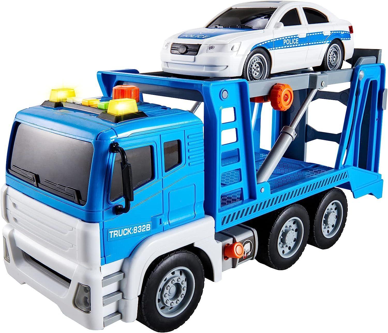Camion de Transport avec Ensemble de 12 Voitures de police - La Poste