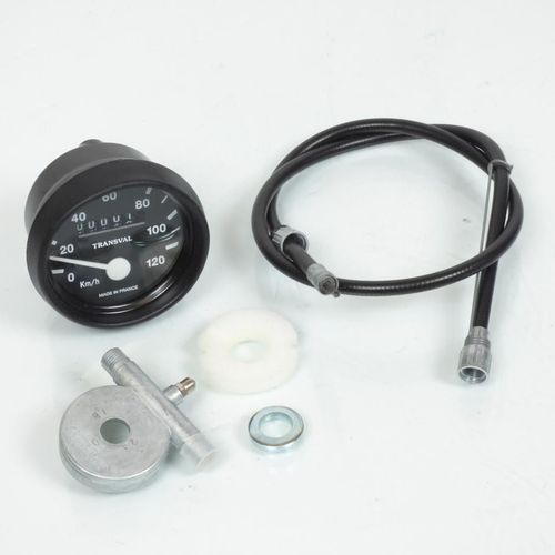 Compteur Rond Noir Transval Pour Mobylette Mbk 51 Super 120kmh Neuf