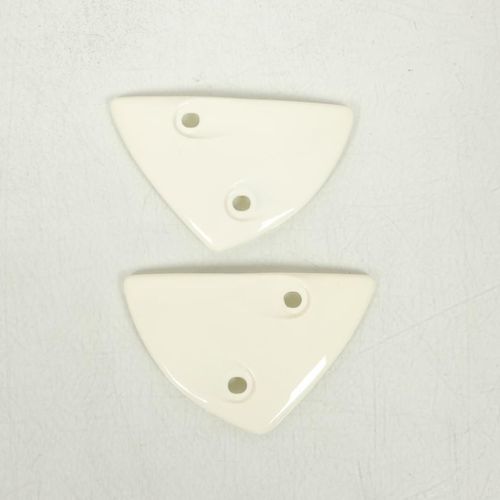Paire Cache Latéral Casque Shark Pour Moto Lp5300 Blanc Nacré Neuf